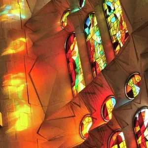 Sagrada Familia Stained Glass Print