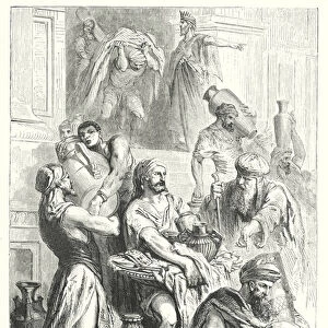 Removing the Vessels of Baal from the Temple by the Command of King Josiah (engraving)