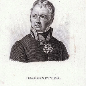Rene-Nicolas Dufriche Desgenettes, French military doctor, Chief Doctor of Napoleons Imperial Guard (engraving)