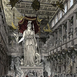 Representation of the interior of the Parthenon