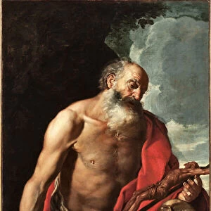 Representation of Saint Jerome Painting by Hendrik van Somer (1615-1684), 17th century Genes, Musei di Strada Nuova inv n PB 1381