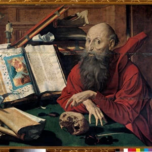 Representation of Saint Jerome in his study (Painting, 1547)