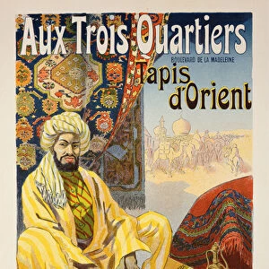 Reproduction of a poster advertising Oriental Carpets
