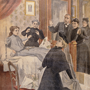 Resurrection of a young girl from her deathbed, illustration from