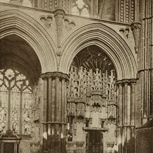 Retro Choir, Ely Cathedral (b / w photo)