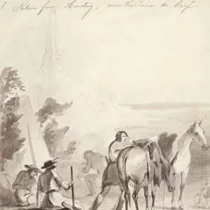 Return from Hunting, c. 1837 (oil on paper board)