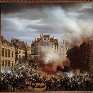 Revolution of 1848: "Fire of the water tower square of the royal palace