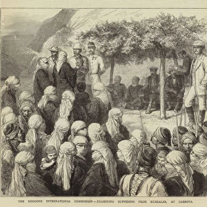 The Rhodope International Commission, examining Sufferers from Kuskalar, at Gabrova (engraving)