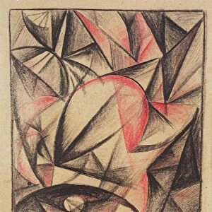 Rhythm of Forms (Study), 1915 (charcoal and red crayon on paper)