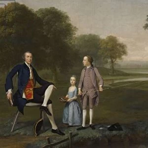 Richard Moretan, Esq. of Tackley with his nephew and niece John and Susanna Weyland