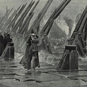 Richelieu at the Siege of Rochelle (photogravure)