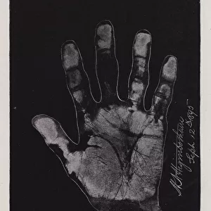 The right hand of H N Higinbotham, President Worlds Columbian Exposition (b / w photo)