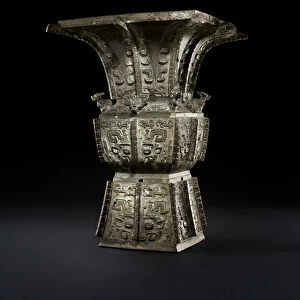 Ritual Wine Vessel, Fangzun (bronze)