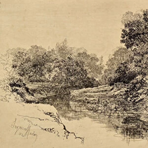 A River in Ireland, 1864 (etching)