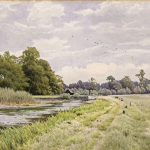 On the River Ouse, Hemingford Grey, 1904 (w / c on paper)