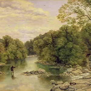 The River Tees at Rokeby, Yorkshire, c. 1860 (oil on canvas)