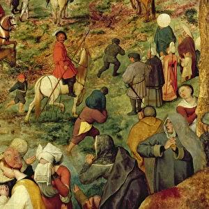 The Road to Calvary, 1564 (oil on panel) (detail of 186439)