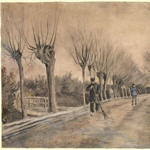Road in Etten, 1881 (chalk, pencil, pastel, w / c, pen and brown ink)