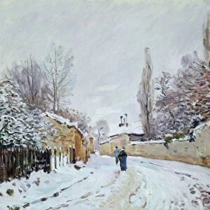 Road under Snow, near Louveciennes, 1876 (oil on canvas)
