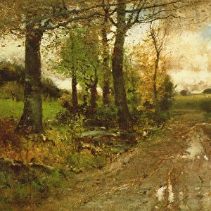 Road Through the Woods (oil on canvas)