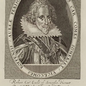 Robert Carr, 1st Earl of Somerset, English politician and favourite of King James I (engraving)