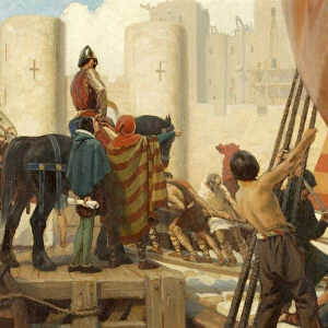 Robert, Earl of Gloucester, building the Great Keep of Bristol Castle in 1116