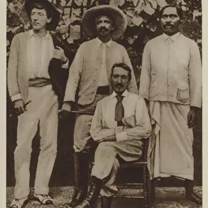 Robert Louis Stevenson in Samoa about 1900 (b / w photo)