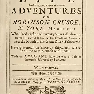 Robinson Crusoe title page from "The Life