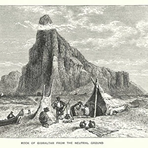 Rock of Gibraltar from the Neutral Ground (engraving)