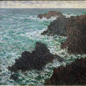 The rocks of Belle-Ile, the wild coast, 1886 (oil on canvas)