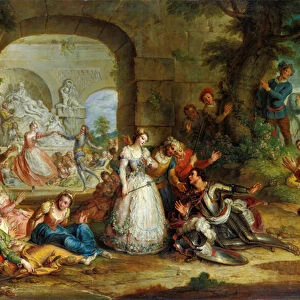 Roland and The Marriage Of Angelique, 1733 (oil on canvas)