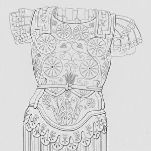 Roman cuirass on a small bronze figure found in Suffolk, in the possession of the Earl of Ashburnham (engraving)