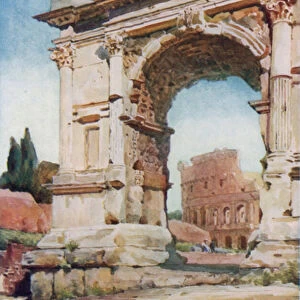 Rome. The Arch of Titus (colour litho)