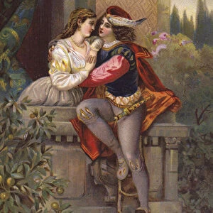 Romeo and Juliet, The Balcony Scene (chromolitho)