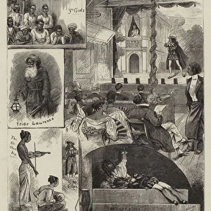 "Romeo and Juliet"as performed by Singhalese in Colombo, Ceylon (engraving)
