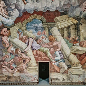 Room of Giants: view of the northern wall (fresco)