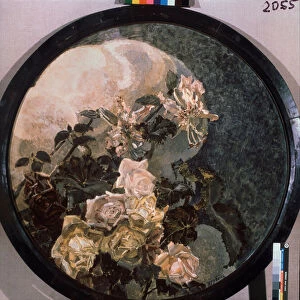 Roses et orchidees (Roses and Orchids) - Peinture de Mikhail Alexandrovich Vrubel (Vroubel) (1856-1910), huile sur toile, 1894 - Art russe, 19e siecle, symbolisme, nature morte - Regional M Vrubel Art Museum, Omsk (Russie)