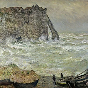 Rough Sea at Etretat, 1883 (oil on canvas)