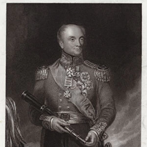 Rowland Hill, 1st Viscount Hill, British general (engraving)