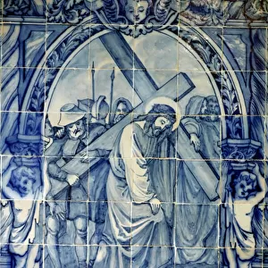 Royal Church of St Francis. Azulejos. Passion of Christ. Way of the cross. Evora