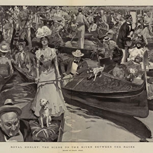 Royal Henley, the Scene on the River between the Races (litho)
