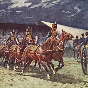 The Royal Horse Artillery Drive at the Searchlight Tattoo (colour litho)