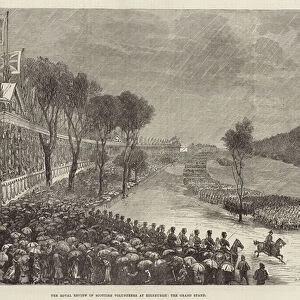 The Royal Review of Scottish Volunteers at Edinburgh, the Grand Stand (engraving)