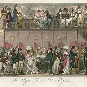 The Royal Saloon, Piccadilly (coloured engraving)