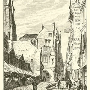 Rue des Pretres-Saint-Germain-l Auxerrois, 1830 (engraving)