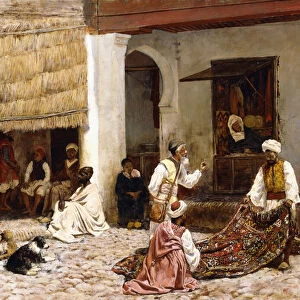 A Rug Bazaar, Tangier, 1878 (oil on canvas)