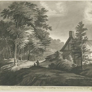 Rugeley - Cottage near Etchinghill: dark sepia wash drawing, 1835 (drawing)