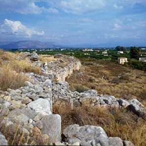 Ruins of the fortress of the citadel, around 1200 BC (photography)