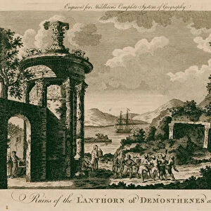 Ruins of the Lantern of Demosthenes, Athens, Greece (engraving)