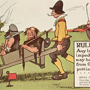 Rule XVII: Any loose impediments may be removed from the putting-green